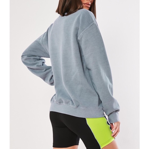 Missguided Slogan Washed Sweatshirt 